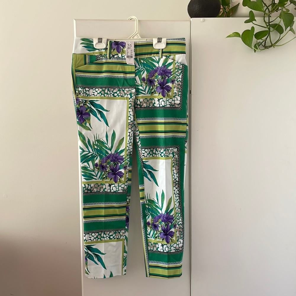 Spring floral pants-Size 2